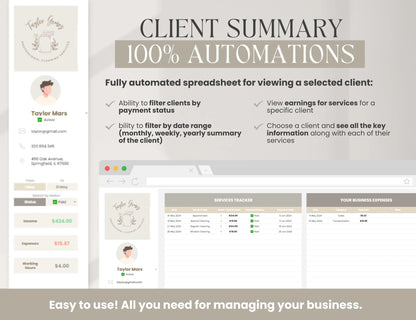 Cleaning Services CRM Bundle, Editable Client tracker, Task Tracker Spreadsheet Template, Cleaning Business Schedule