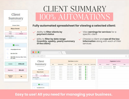 Cleaning Business CRM | Client tracker | Task Tracker Google Sheets Template | Budget | Cleaning Schedule